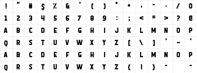 Homunculus Regular  glyph index