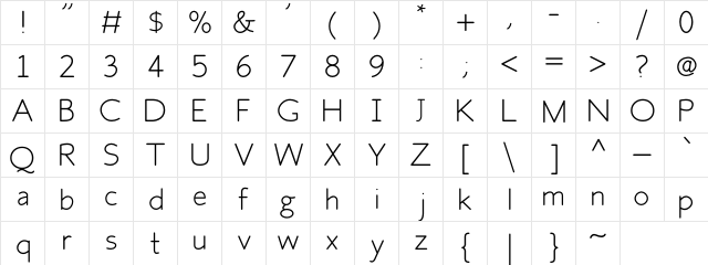 Fh_Space Regular  glyph index