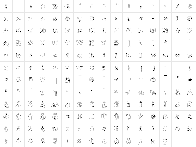 FZ ROMAN 4 SPOTTED Heavy  glyph index
