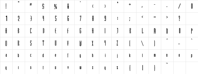 Longevous Normal  glyph index