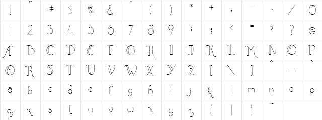 PC Snapdragon Regular  glyph index