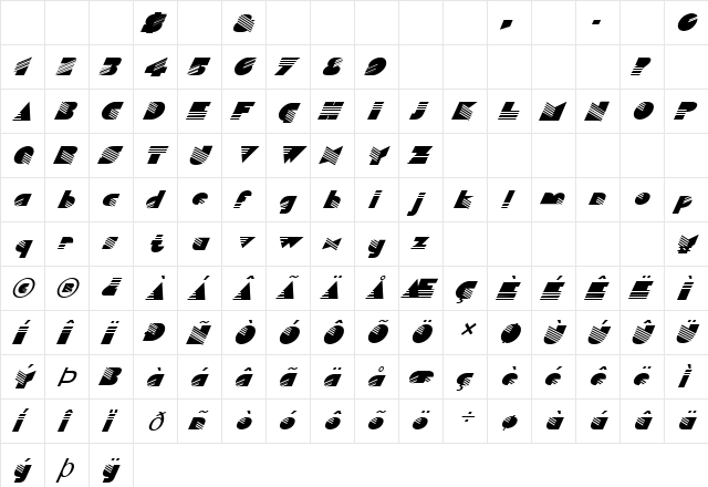 FZ UNIQUE 11 ITALIC Unknown  glyph index