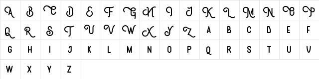 Brotherhood Regular  glyph index