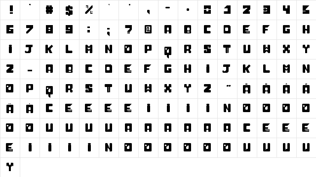 Neo Sci-Fi v2.0 Regular  glyph index