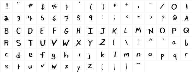 Tawattype II 1  glyph index