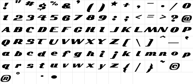 Kelvinized Normal  glyph index