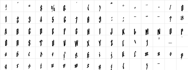 Applesauce03 Regular  glyph index