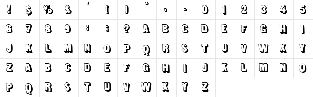 Lunch Regular  glyph index