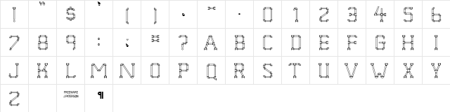 Pipe Dream Normal  glyph index