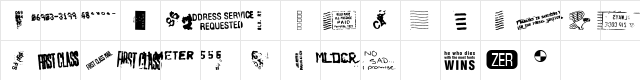 Dead Letter Office Fifteen  glyph index