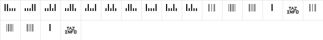 USPSTTF Normal  glyph index