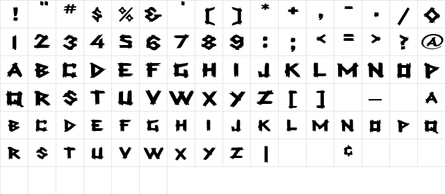 LogCabinExtended Regular  glyph index