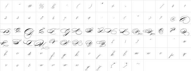 Mike Ferrari_16017 Regular  glyph index
