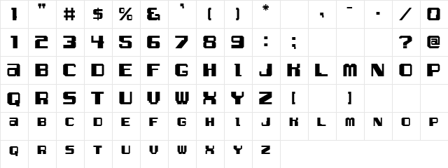 Prefest Pixel Regular  glyph index