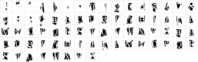 super danger Regular  glyph index
