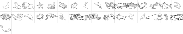 GE Out To Sea Regular  glyph index