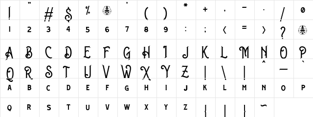 Brighton Spring Personal Use On Regular  glyph index