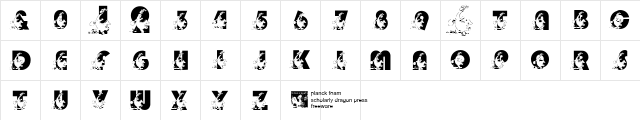 pf_xmas_dino Regular  glyph index