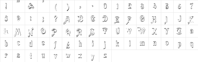 Meistersinger Regular  glyph index