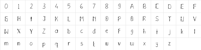 Little Bone Regular  glyph index
