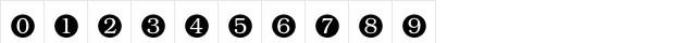 Numerals Regular  glyph index