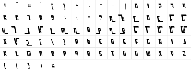 Cosmic Age Italic  glyph index