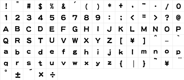 id-isi-LightOT Regular  glyph index