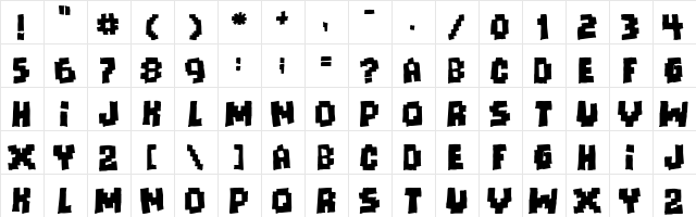 Freaks of Nature [massive] Regular  glyph index