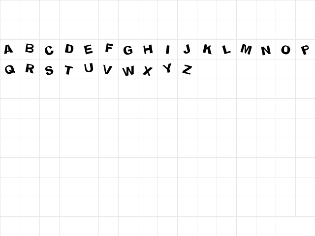 Disco Ball Regular  glyph index