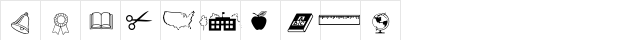 SCHOOLdaze Sample Regular  glyph index