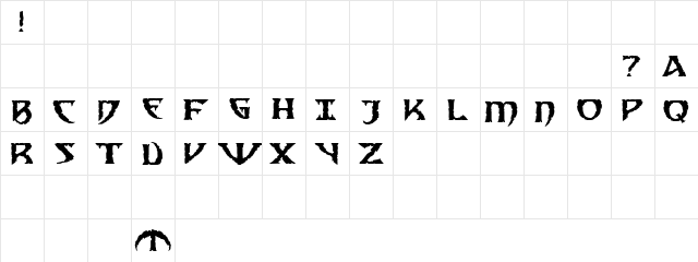 Samedi Demo Regular  glyph index