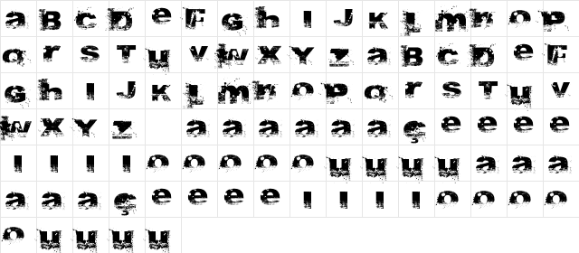 A bite__ Regular  glyph index