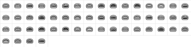Quinteto Negative Light Regular  glyph index