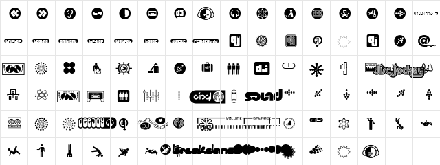 Superstar DJ Regular  glyph index