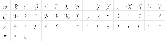 Morisita FREE Regular  glyph index