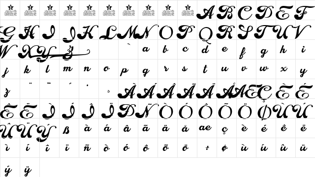 Choppers Personal Use Regular  glyph index
