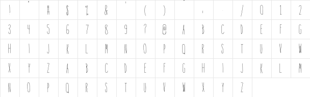 Into the Vortex Regular  glyph index