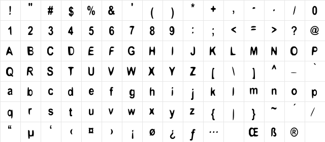 boomerang monkey normal  glyph index