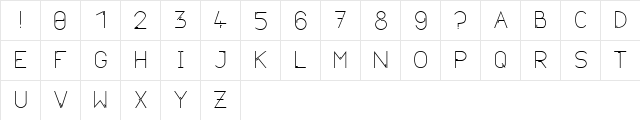Neurotica Sans Normal  glyph index