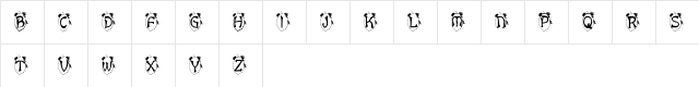 WWAweNutsDemo Regular  glyph index