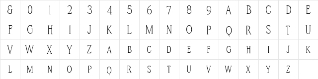 SteppITC-LightSC xPDF Regular  glyph index