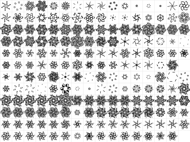Snoilies-02 Regular  glyph index