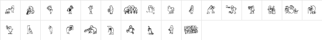 PsychoPaths Regular  glyph index