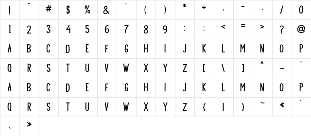 SHOOTING Regular  glyph index