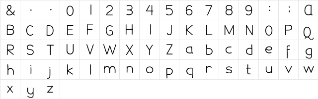 Damai Pelajar Regular  glyph index