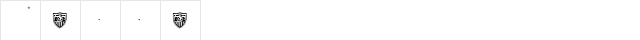 USLogoFixed-e Regular  glyph index