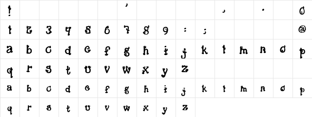 Me First Regular  glyph index