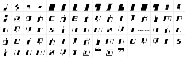 LearnedBehavior Regular  glyph index