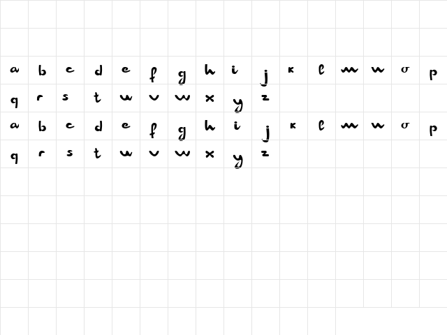Champion AF (unregistered) Regular  glyph index