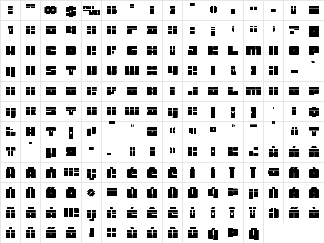 Star Nursery Laser Regular  glyph index